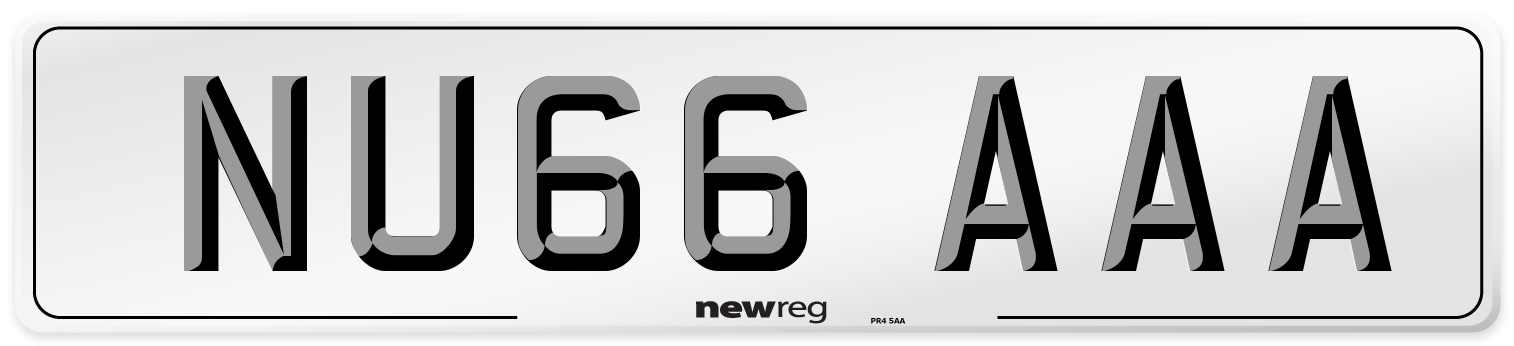 NU66 AAA Number Plate from New Reg